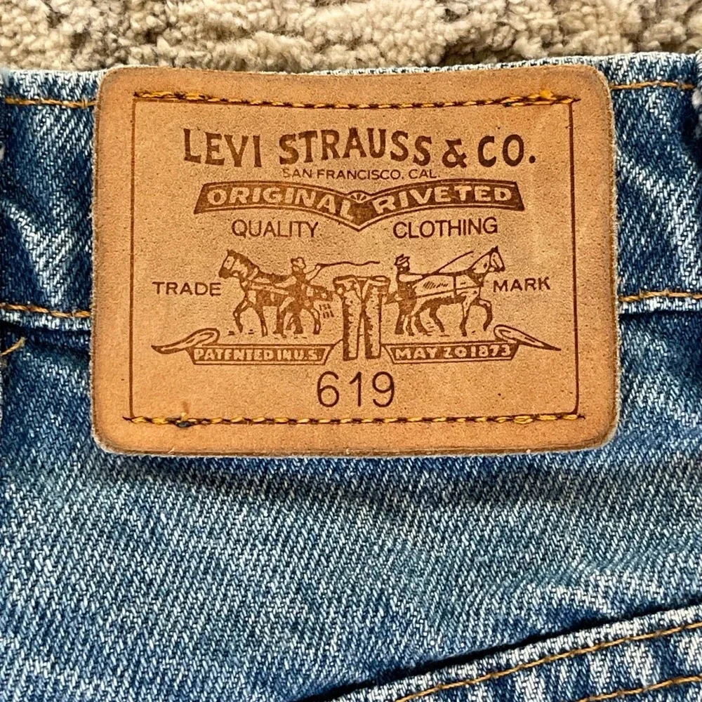 Vintage‎ Levis 619 Orange Tab Jeans Mens 40x32 Fits 37x32 Medium Wash Straight